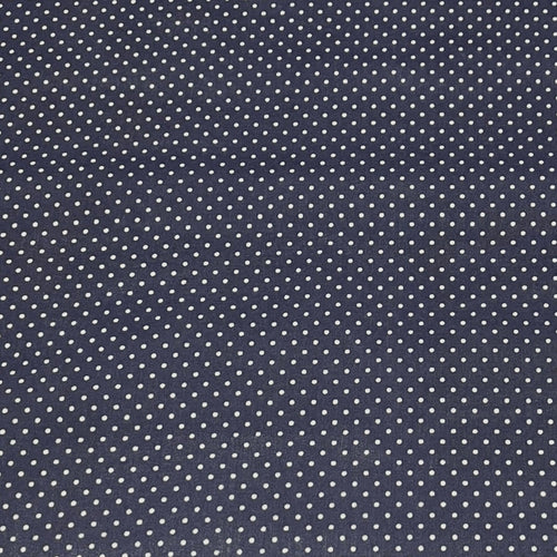 Polka Dot print Polycotton - Navy - The Fabric Counter