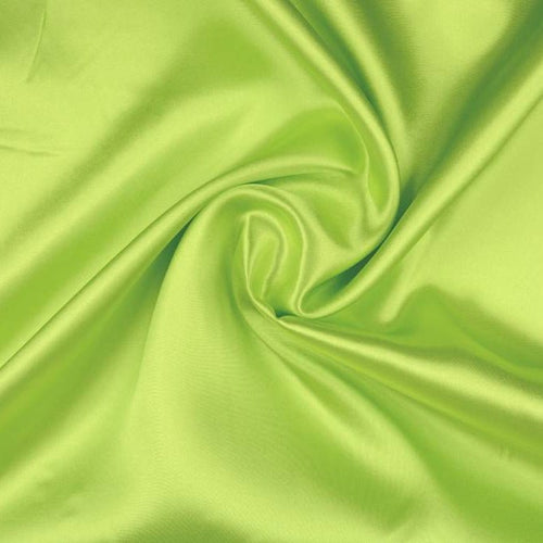 Poly Satin - Lime - The Fabric Counter
