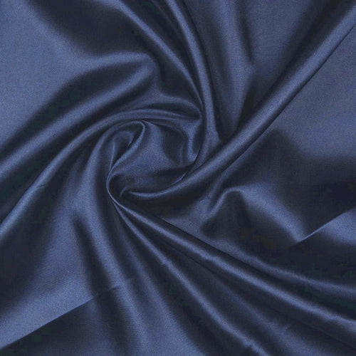 Poly Satin - Navy - The Fabric Counter