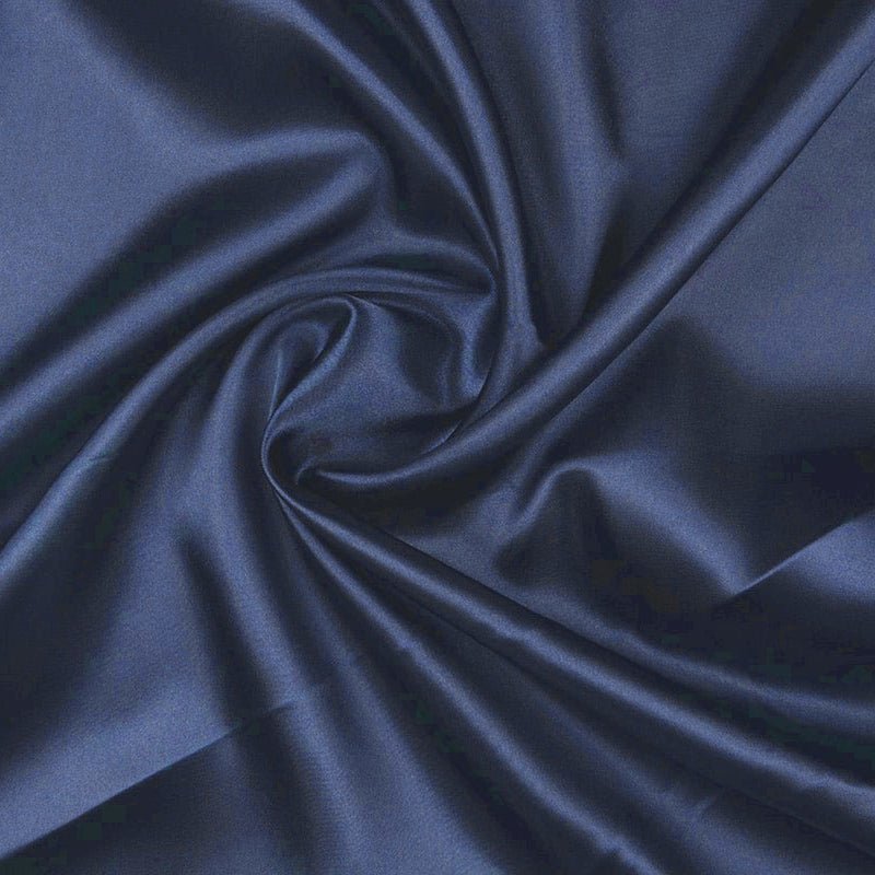 Poly Satin - Navy - The Fabric Counter
