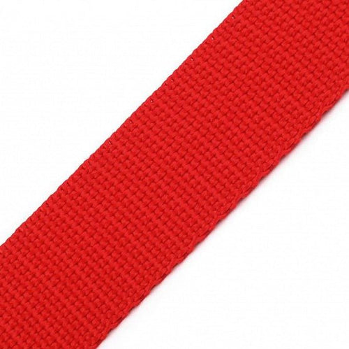 Polypropylene Webbing 25mm - Red - The Fabric Counter