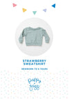 Poppy & Jazz - Strawberry Sweatshirt (Age 0 - 6) - The Fabric Counter