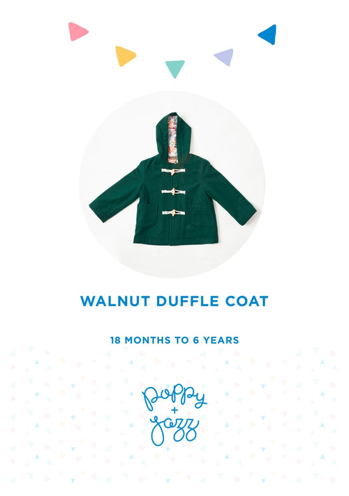 Poppy & Jazz - Wallnut Duffle Coat (Age 18mths - 6) - The Fabric Counter
