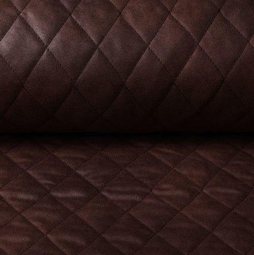 Quilted Suede - Bordeaux - The Fabric Counter
