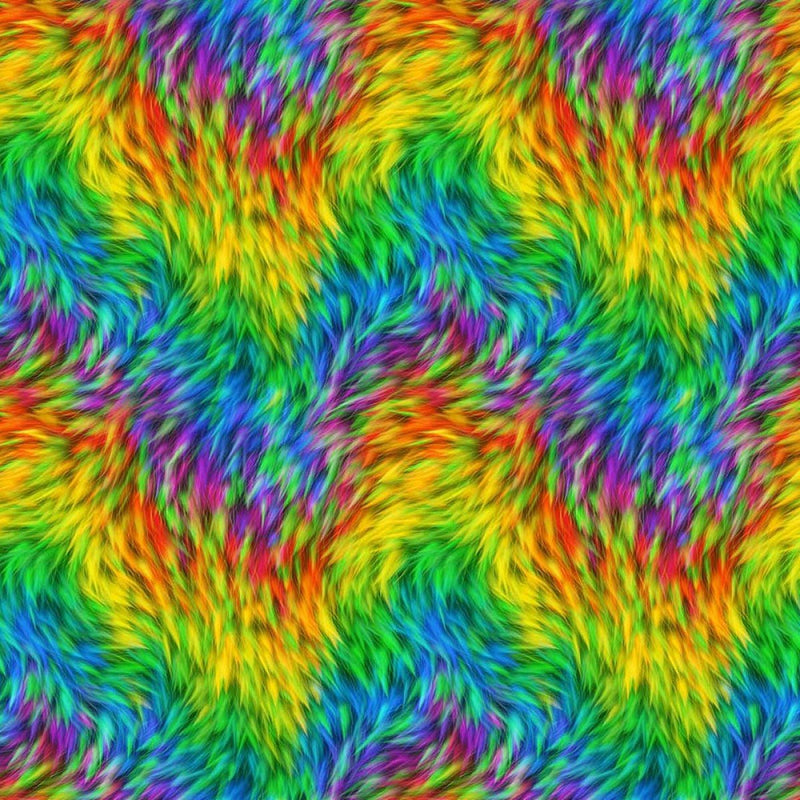 Rainbow Fur - Digital Cotton Print - The Fabric Counter