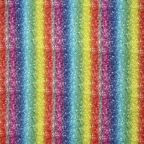 Rainbow Glitter - Digital Cotton Print - The Fabric Counter