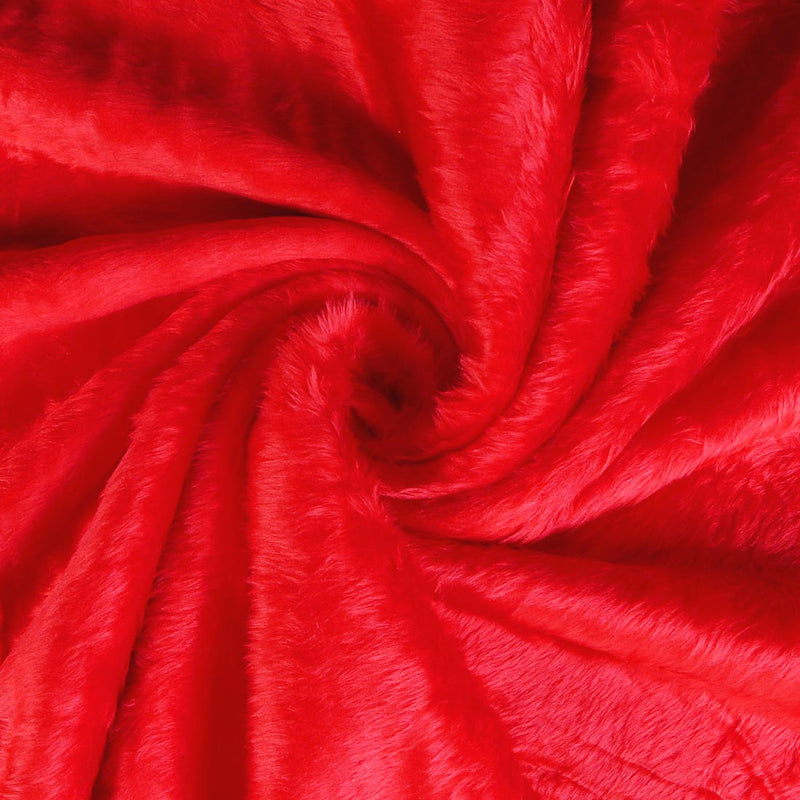 Red Faux Fur - The Fabric Counter