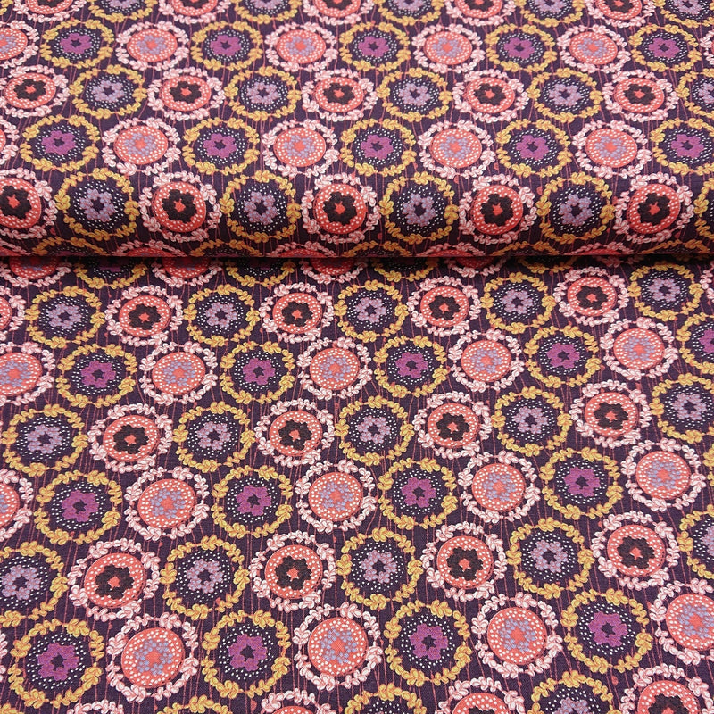Retro Floral Cotton Print - The Fabric Counter