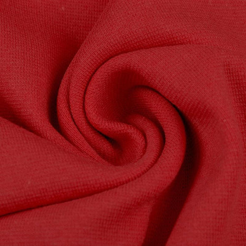 Ribbing / Cuff Fabric - Red - The Fabric Counter