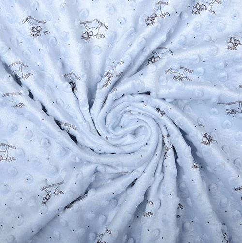 Rocking Horse Minky - Baby Blue - The Fabric Counter