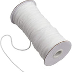 Round Soft Cord Elastic (White) 10mtr Bundle - The Fabric Counter