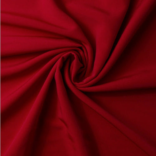 Scuba Crepe - Deep Red - The Fabric Counter
