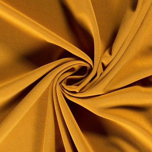 Scuba Crepe - Mustard - The Fabric Counter