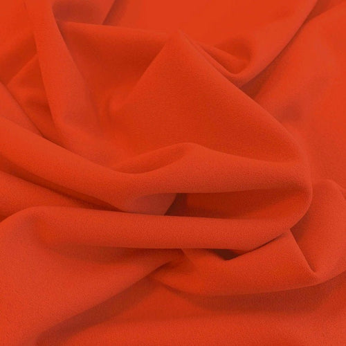 Scuba Crepe - Orange Red - The Fabric Counter