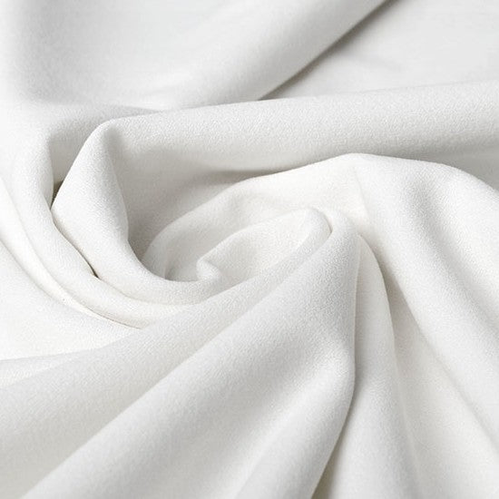 Scuba Crepe - White - The Fabric Counter
