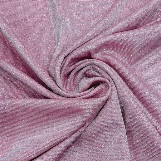 Shimmer Glitter Jersey - Candy Pink (Col 11) - The Fabric Counter