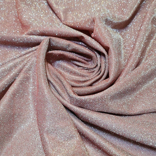 Shimmer Glitter Jersey - Dusty Rose (Col 12 ) - The Fabric Counter