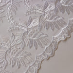 Sinead Embroidered Lace - White - The Fabric Counter