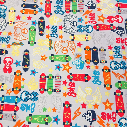 Skateboard Cotton Print - The Fabric Counter