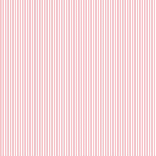 Small Stripe Cotton Print - Rose Pink - The Fabric Counter