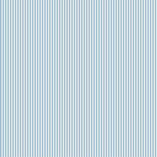 Small Stripe Cotton Print - Sky Blue - The Fabric Counter