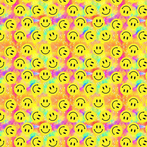 Smiley - Digital Cotton Print - The Fabric Counter