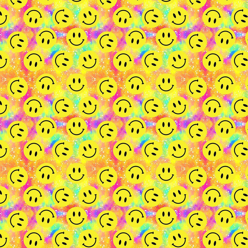 Smiley - Digital Cotton Print - The Fabric Counter