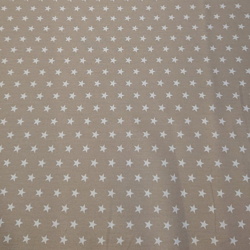 Star Cotton Print - Taupe - The Fabric Counter