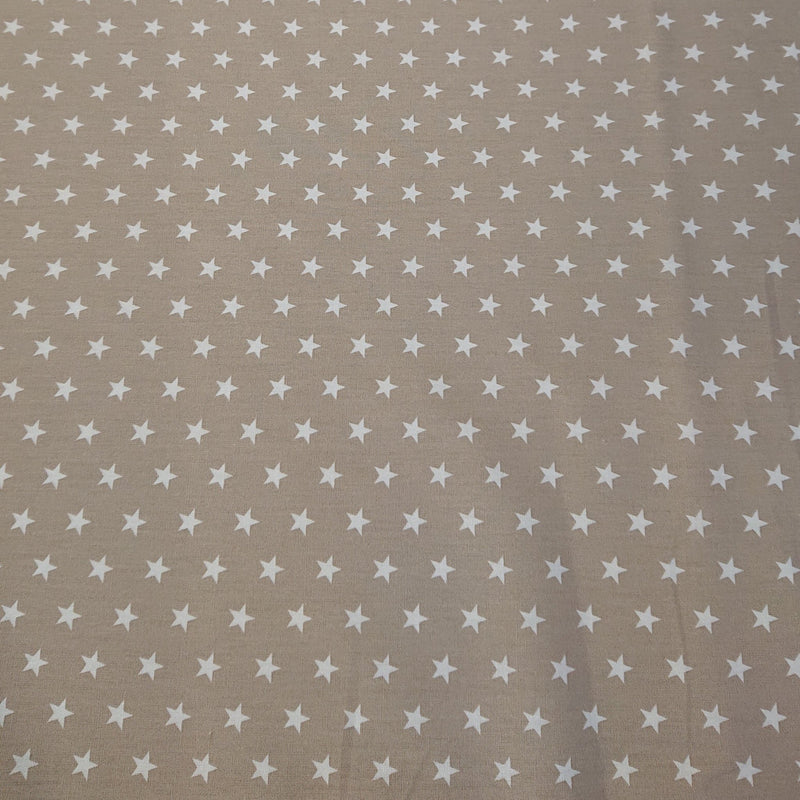 Star Cotton Print - Taupe - The Fabric Counter