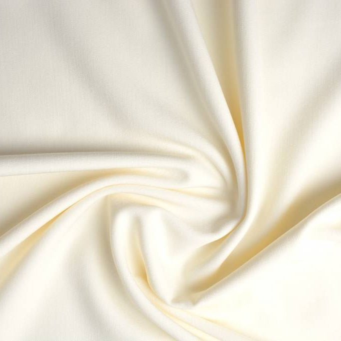 Stretch Gaberdine Suiting - Cream - The Fabric Counter
