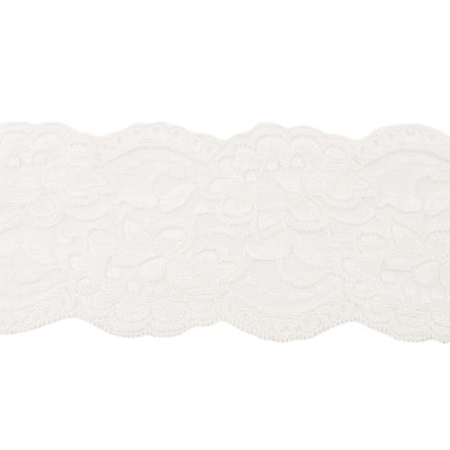 Stretch Lace Trim - Cream - The Fabric Counter