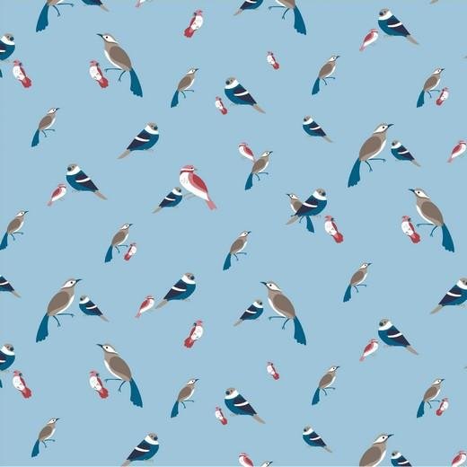 Stretch Viscose - Birds - The Fabric Counter