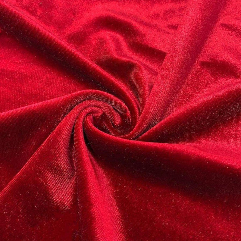Triple Crown Spandex Velvet - Red - The Fabric Counter