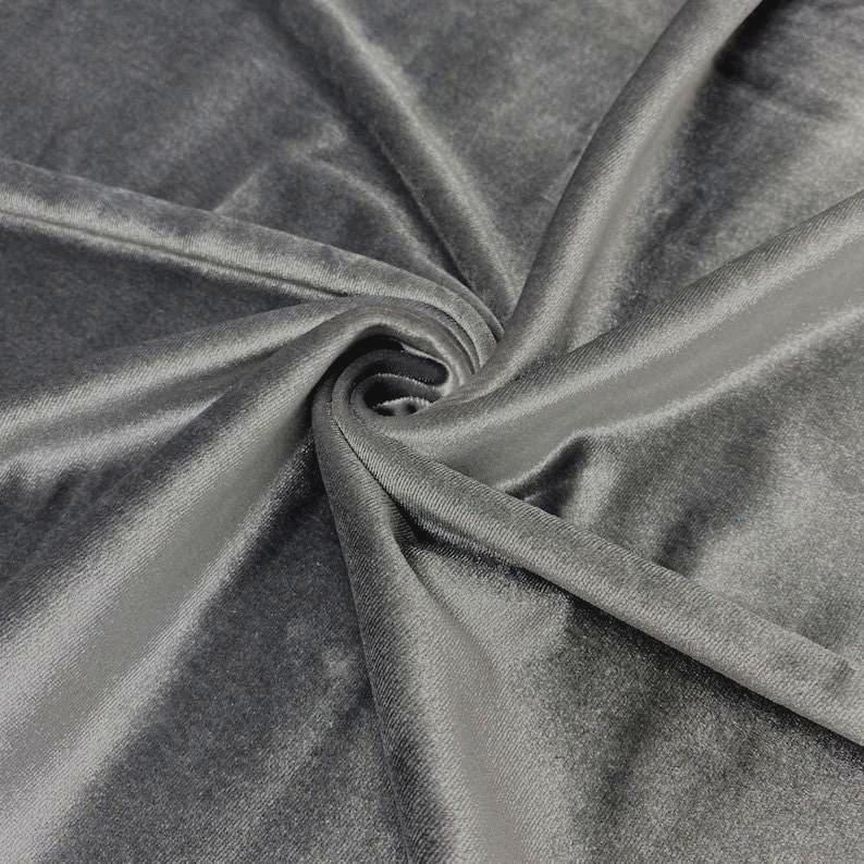 Triple Crown Spandex Velvet - Silver - The Fabric Counter