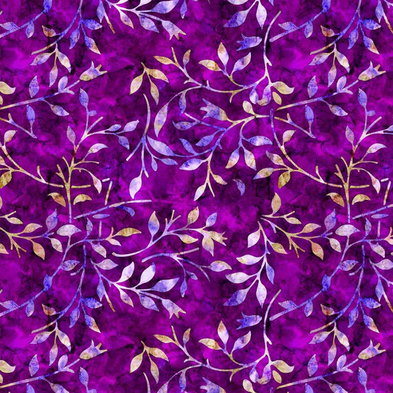 Vine Batik - Cotton Print - The Fabric Counter