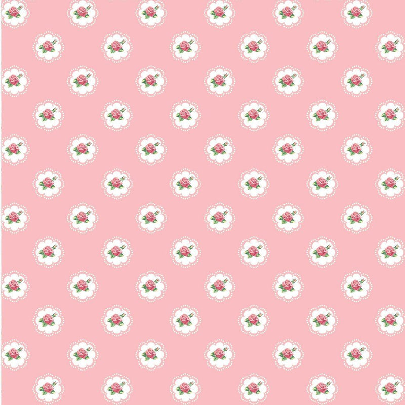 Vintage Rose - Cotton Print - The Fabric Counter