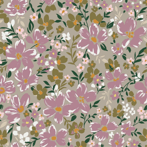 Viscose Stretch Poplin - Floral - The Fabric Counter