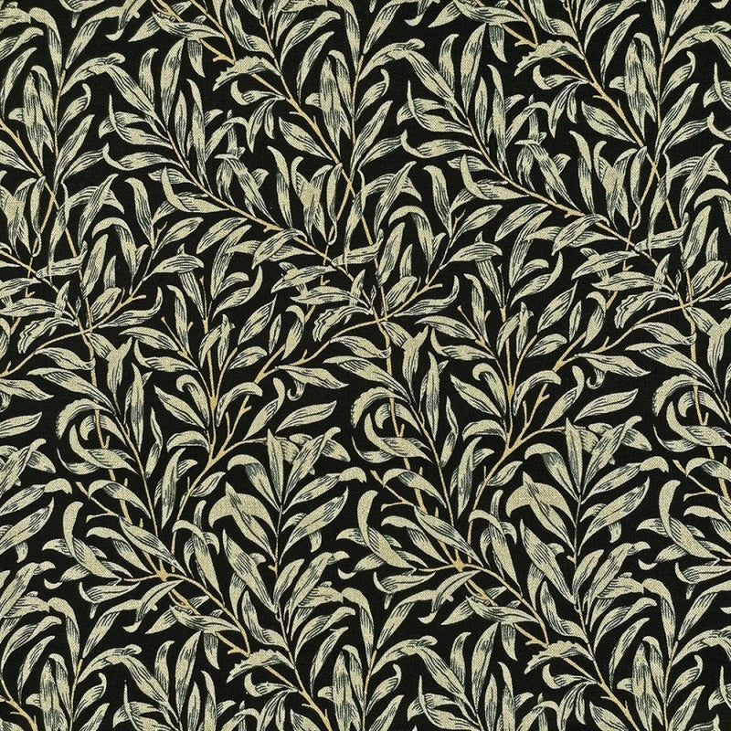 William Morris - Digital Cotton Print - Ebony - The Fabric Counter