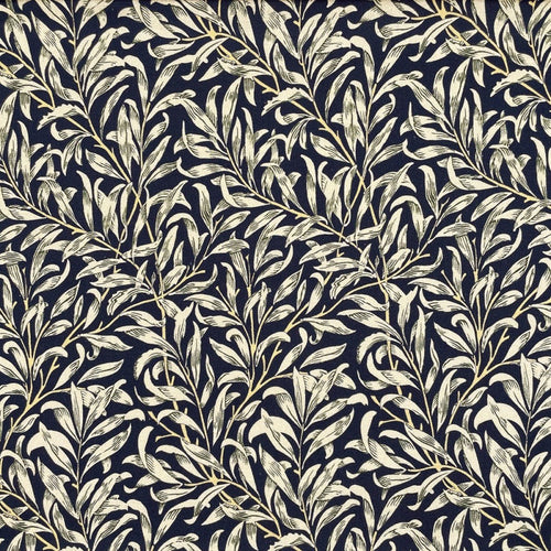 William Morris - Digital Cotton Print - Navy - The Fabric Counter